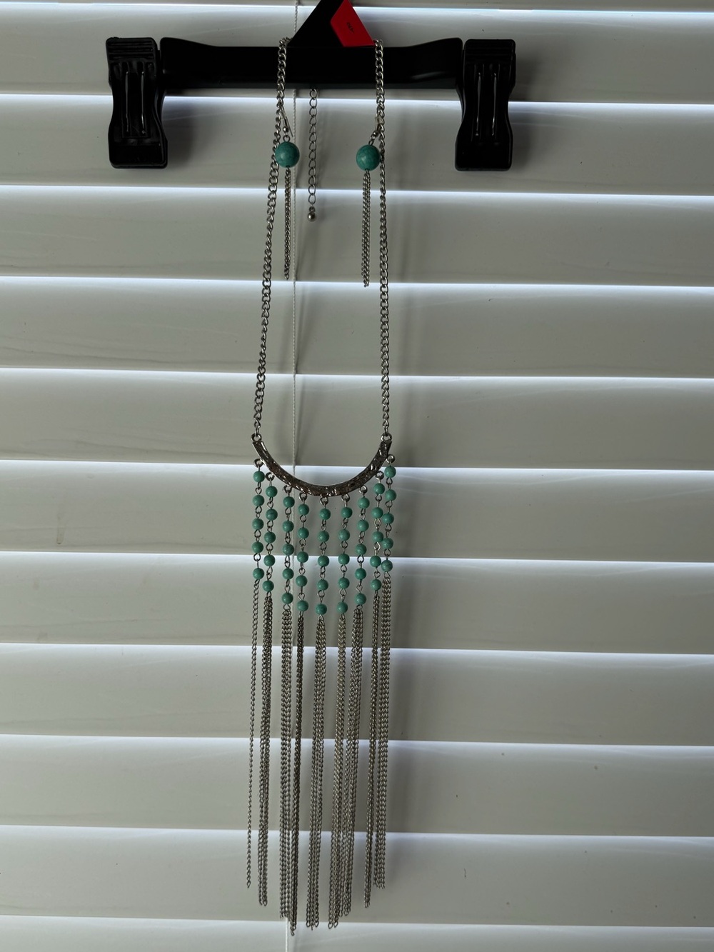 Silver and Turquoise Beaded Necklace Set 🩵💙🩵 Best Offer Accepted!